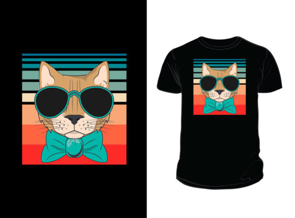 Cat Wearing Sunglasses T-Shirt Design: A Designer’s Perspective