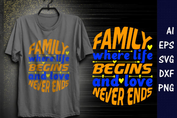 Family Quote Design, Family Where Life Begins