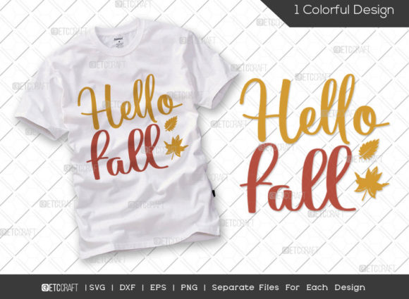Hello Fall SVG Cut File Thanksgiving