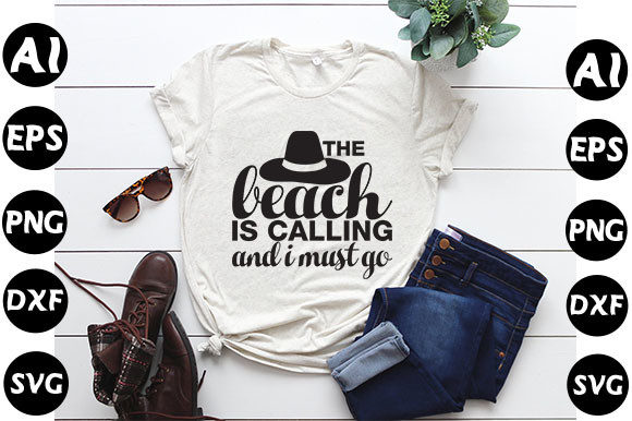 Summer Quote Design, the Beach Is Calling