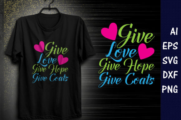 Winter Quote Design, Give Love Give Hope