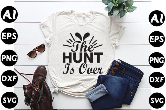 Winter Quote Design, the Hunt Is Over